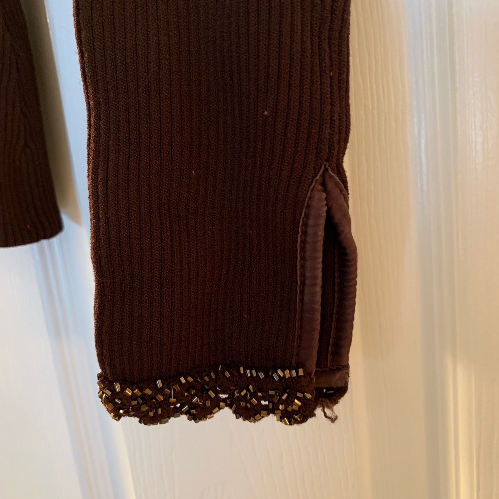 Cache Ribbed Full Zip Sweater - Picture 5 of 6